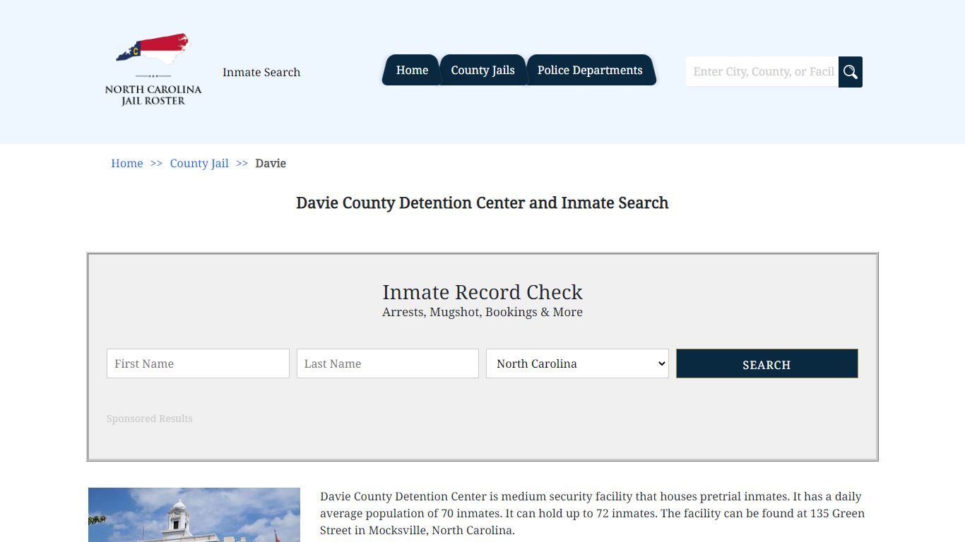 Davie County Detention Center and Inmate Search | North Carolina Jail ...
